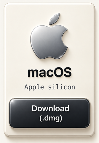 macOS — Apple silicon — Download (.dmg)