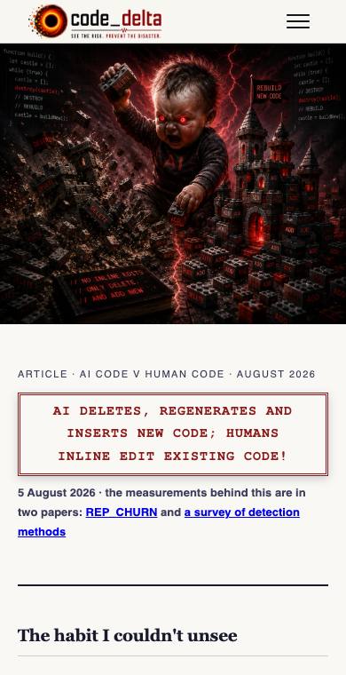 AI code vs human code