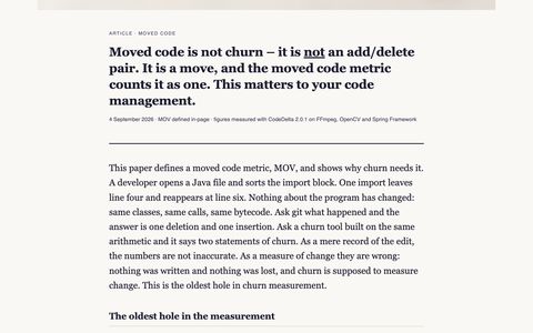 Moved code