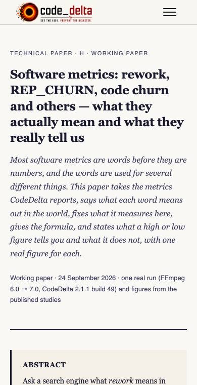 Software metrics