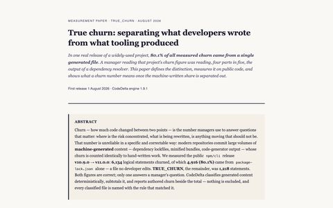 True churn — the paper