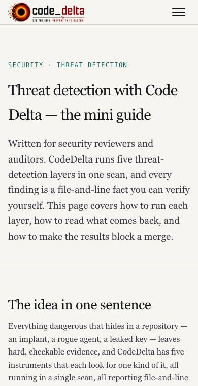 Threat detection guide